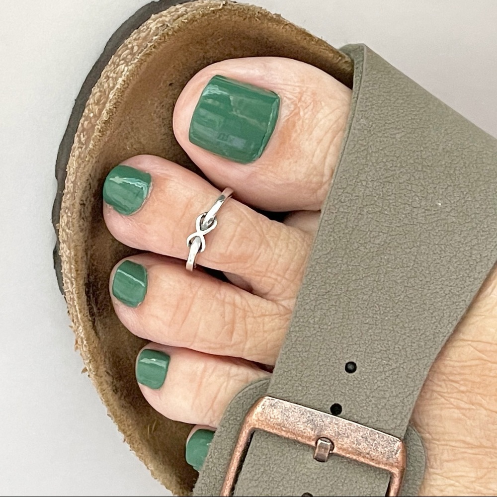 Sterling Silver Infinity Toe Ring - image 1